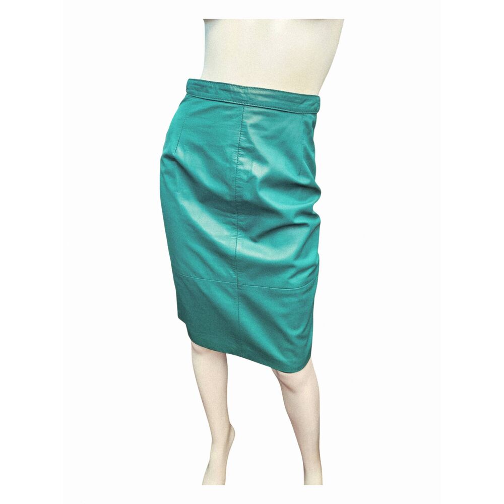 Comint Green Leathef Pencil Skirt Womens Size XS NEW WITH TAGS - Picture 3 of 10